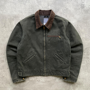 Custom Streetwear Fashion Vintage Washed Plus Size <strong>Canvas</strong> <strong>Jacket</strong> Zip up Heavy <strong>Canvas</strong> Work <strong>Jacket</strong> Men - Product Image 2