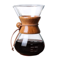 Cafetière classique à double paroi inhabituelle résistante à la chaleur cafetière en verre avec infuseur personnalisée