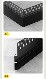 Profilé de plinthe encastré moderne pour protection de sol d'hôtel, en aluminium noir et blanc, avec <span class=keywords><strong>joint</strong></span> d'ombre dissimulé - Product Image 3