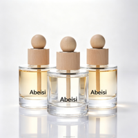 Diffuseur personnalisé en verre de luxe de 100 ml, 50 ml, 150 ml avec bâtonnets en bois individuels