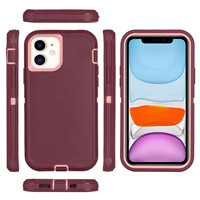 Coque de téléphone pour Apple 15 Pro, protection intégrale, triple protection, compatible avec les modèles 13/14, anti-chute, finition mate
