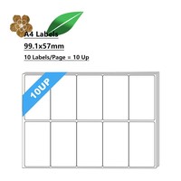 Label Pengiriman Alamat Kustom Kiss Cut Glossy Adhesive A4 Lembar Stiker Vinyl untuk Printer Laser & Inkjet Cetak DIY