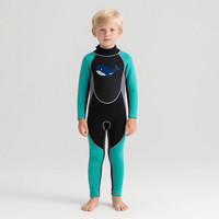 Wetsuit Anak Laki-laki Lengan Panjang Resleting Belakang Termal 3.0mm Neoprena Ramah Lingkungan Setelan Selam Jahitan Flatlock Grosir OEM Kustom