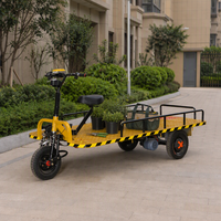 Chariot électrique industriel antidérapant à quatre roues pour passages étroits, personnalisable OEM