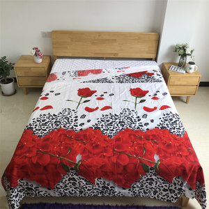 中国工厂供应玫瑰花豹纹超细纤维特大床单套装一次性床上用品现成的船床单 - Product Image 5