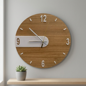 Modern Quartz Needle Wall <b>Clock</b> Acrylic Night Light Quiet Timepiece-<b>Battery</b> Powered for Home Office Living Room Decor BURAQ - Product Image 4