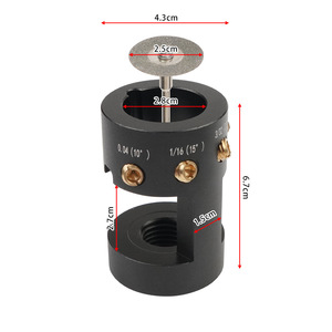 Cabezal de amoladora de electrodos de soldadura, herramienta de pulido de aleación de aluminio de 2,8 cm de diámetro para pulir alambre de tungsteno con 4 ranuras - Product Image 1