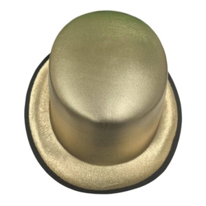 Chapeau haut de forme métallique brillant en gros avec bordure noire en tissu EVA, unisexe adulte, toutes saisons, pour fêtes, spectacles de magie et costumes d'Halloween - Product Image 5