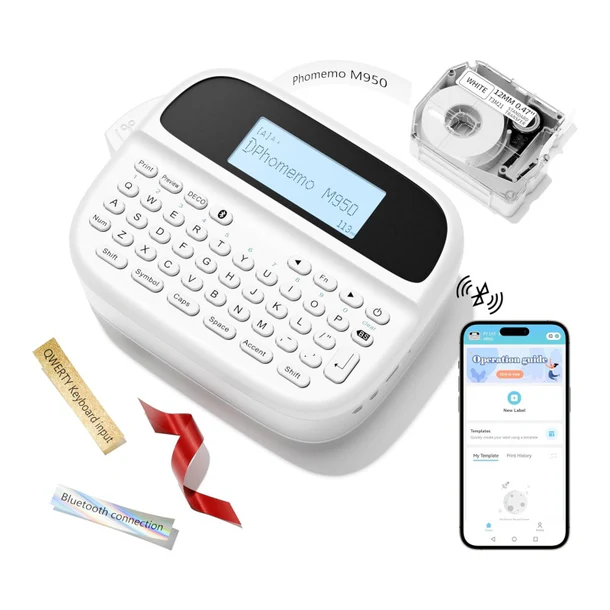 M950 Label Maker Label Printer Handheld Label Maker Machine for Office Home Kitchen