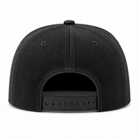 Casquette Snapback Noire Structurée à Visière Plate Réglable Personnalisable pour Homme et Femme, Idéale pour les Événements de Danse Urbaine et les Battles