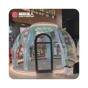 Outdoor Single Tunnel Full Transparent High Strength PC Dome Bubble House Starry Sky Camping Tent