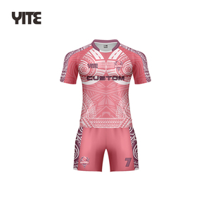 Maglie da Rugby Super Rugby Rosa all'Ingrosso, 100% Poliestere, Stampa a Sublimazione, Maglie da Rugby Economiche - Product Image 2