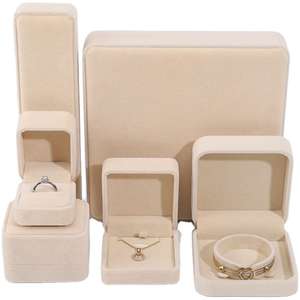 Tienda de lujo pulsera COLLAR COLGANTE anillo joyero embalaje tienda exhibición conjunto terciopelo joyero - Product Image 1