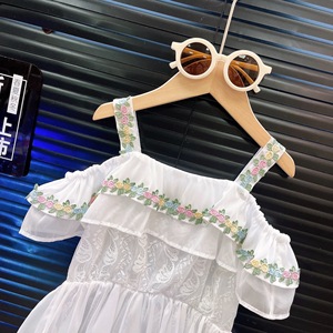 ชุดฤดูร้อนสำหรับเด็กผู้หญิง ชุดสองชิ้นสุดเก๋พร้อมเสื้อเดรสกางเกงยีนส์ขาสั้นสำหรับเด็ก เสื้อผ้าเด็กโต 110-160 ซม. - Product Image 4