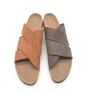 Zapatillas cómodas con correas cruzadas, sandalias biológicas de verano, nuevo diseño, Punta abierta, para exteriores y espuma viscoelástica, zapatos de verano sólidos de PU para hombres, ante de vaca - Product Image 5