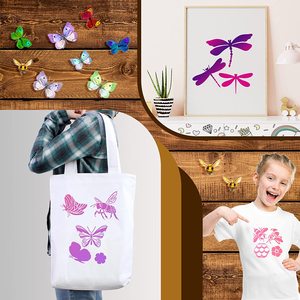 Pochoirs à insectes pour peinture, réutilisable, Animal, plante, musique, printemps, été, automne, hiver, modèle de <span class=keywords><strong>pochoir</strong></span>, bricolage pour bois - Product Image 6