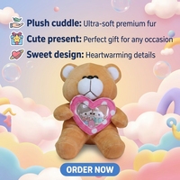 Anoeo Nouvelle Arrivée Couette en Peluche Personnalisée Brodée et Estampillée Or, Motif Cœur Mignon, Rembourrée en Coton PP, pour la Saint-Valentin