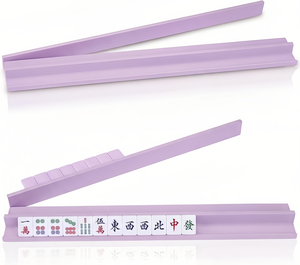 Purple Acrylic Mahjong Rack with Magnetic Pusher Smooth Mahjong Holder Durable Game Table Accessory - Product Image 2