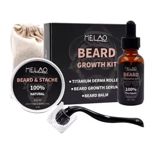 Productos para el crecimiento de la barba para hombre, suplemento de puntas de aumento rápido, kit personalizado rápido, Etiqueta Privada para cabello y rápido