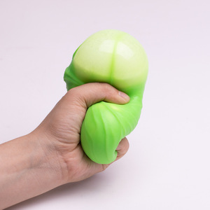 Juguetes Blandos de Repollo de Alta Calidad con Relleno de Harina de Repollo Simulada TPR, Pelota Antiestrés para Alivio del Estrés y Descompresión - Product Image 3