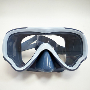 3 colori Standard OEM logo personalizzato colore materiale di alta qualità vetro temperato singola lente maschera subacquea per i bambini - Product Image 2