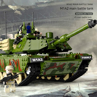 Gaomisi T3016 M1A2 Ana Muharebe Tankı Askeri Yapım Blokları Oyuncakları Ordu Tankı Yapım Setleri Çocuklar İçin