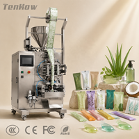 Machine d'emballage compacte automatique multifonction contrôlée par PLC pour sachets d'échantillons cosmétiques (shampooing, gel, pâte)