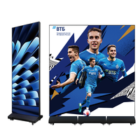 Panel LED Delgado Plegable y Autoportante para Escaparates de Centros Comerciales, Brillo HD, Modular Magnético, Unión sin Costuras, Montaje Rápido