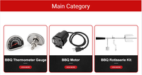 Termometer BBQ besi tahan karat 430 pengukur 100-550F lubang barbekyu pengasap panggangan pengukur suhu termometer daging penjualan langsung pabrik nirkabel