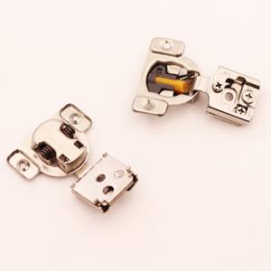 مفصلات أبواب خزائن مطبخ هيدروليكية مخفية بإغلاق ناعم وتعديل ثلاثي الأبعاد مع مخمد زاوية صغير مطلية بالنيكل - Product Image 3