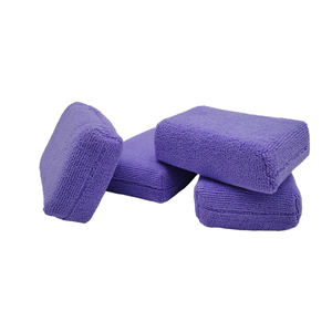 Tampons applicateurs en microfibre, éponge de nettoyage rectangulaire <span class=keywords><strong>pour</strong></span> le detailing automobile, 13*9*4cm bleu violet gris vert - Product Image 3