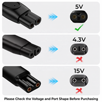 Câble de chargeur 5V 1A pour rasoir Philips Norelco One Blade QP2724 QP2834 MG5910 MG7910 MG9510 MG9520 PQ888 PQ889/Norelco Shaver 3900