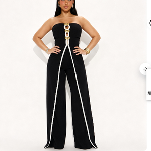 Top sin Tirantes con Diseño de Dos Piezas para Mujer, Elegante Mono a la Moda - Product Image 3