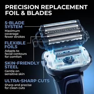 Electric <b>Razor</b> Spare Head Replacement <b>Foil</b> and Blade Kit Universal Personal Grooming Parts Bulk OEM Supply - Product Image 3