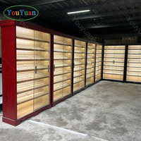 Vitrine à cigares à double porte vitrée grande capacité 4000 cigares avec éclairage LED, en bois, prête à être expédiée – Humidor à cigares