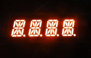 Display Alfanumerico di Alta Qualità a 4 Cifre 16 Segmenti da 0,39 Pollici Houkem-394D-A/BSR per Orologi - Product Image 6