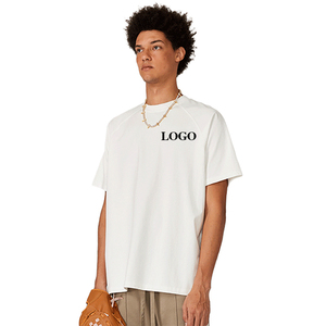 Camiseta vintage de manga raglán personalizada de algodón pesado de 270gsm, acabado de lavado ácido, ropa de calle para hombres con hombros caídos - Product Image 5