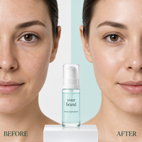 Sérum Visage Micro-Mousse Multi-Formules Marque Blanche avec PDRN GHK-Cu Centella Collagène Peptide pour Soin Raffermissant et Renforcement de la Barrière Cutanée