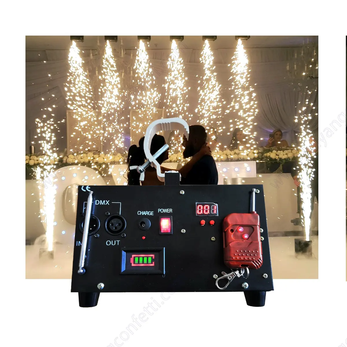 Wedding Fireworks Machine Electric Sparkler Ce Dmx Remote Indoor Stage Fire Effect Event Pyro Cold Spark Fountain Party Dj Club