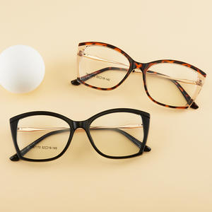 Monture de lunettes œil-de-chat Tr90 52 19 140 avec verres anti-lumière bleue, monture complète tendance pour femme - Product Image 1