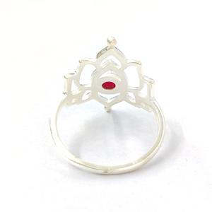 Bague en agate rubis, argent sterling 925, bague en pierres précieuses, bague en agate rubis réglable, collection artisanale, bagues fines, bijoux en argent, prix de gros - Product Image 6