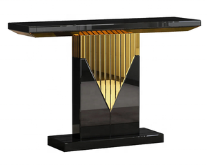 Table <span class=keywords><strong>console</strong></span> de luxe <span class=keywords><strong>en</strong></span> <span class=keywords><strong>verre</strong></span> miroir blanc <span class=keywords><strong>en</strong></span> forme de O pour le salon - Product Image 3