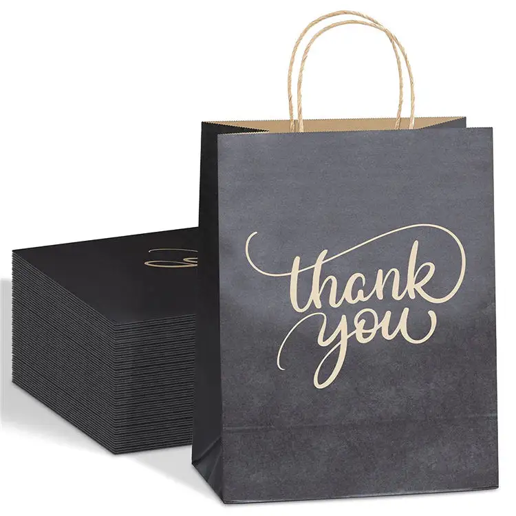 KM industry competitive price recycled kraft paper packaging bags with your own logo for fast food takeway