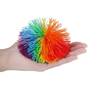 6cm/8cm Baby Koosh Ball Silicone matassa gomma palla per capelli esercizio per bambini arcobaleno Fidget palla sensoriale giocattoli antistress