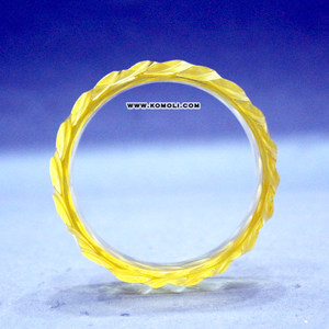 Pulsera translúcida de resina, joyería personalizada, amarilla - Product Image 3