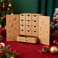 Cadeau personnalisé 24 jours compte à rebours cosmétique maquillage beauté vide papier calendrier de l'avent boîte avec tiroirs