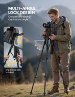 Support de photographie professionnel Lamicall STFC01, capacité de charge de 17,6 lb, trépied pour appareil photo, support de téléphone pour appareil photo reflex numérique, caméscope, caméra d'action