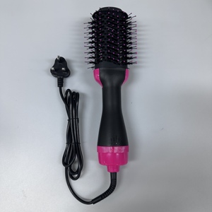 Secador de pelo portátil 2 en 1 de alta velocidad para mujer, mini cepillo de aire caliente con iones negativos para un look de peinado con volumen. - Product Image 6