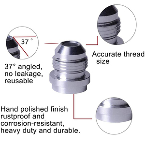 อะแดปเตอร์เชื่อมต่อท่อเชื้อเพลิงแบบเชื่อม AN10 AN12 ชนิดปลายบาน ทำจากอะลูมิเนียม สำหรับถังน้ำมันและเชื้อเพลิง - Product Image 2