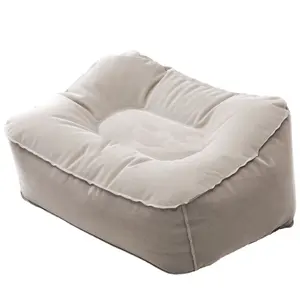 Almohada inflable para reposapiés Flocado de fábrica, tela duradera, cojín para reposapiés de viaje, silla, mesa de pedicura otomana